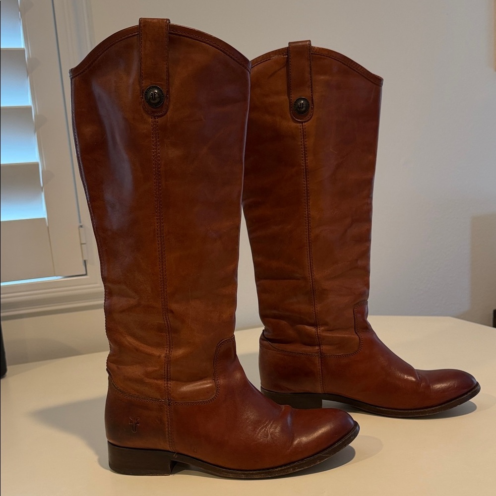 Frye Brown Heeled Boots